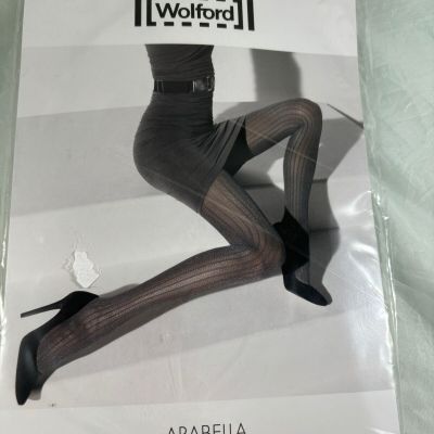 Wolford Arabella Tights S Small Beluga New In Package From Neiman Marcus